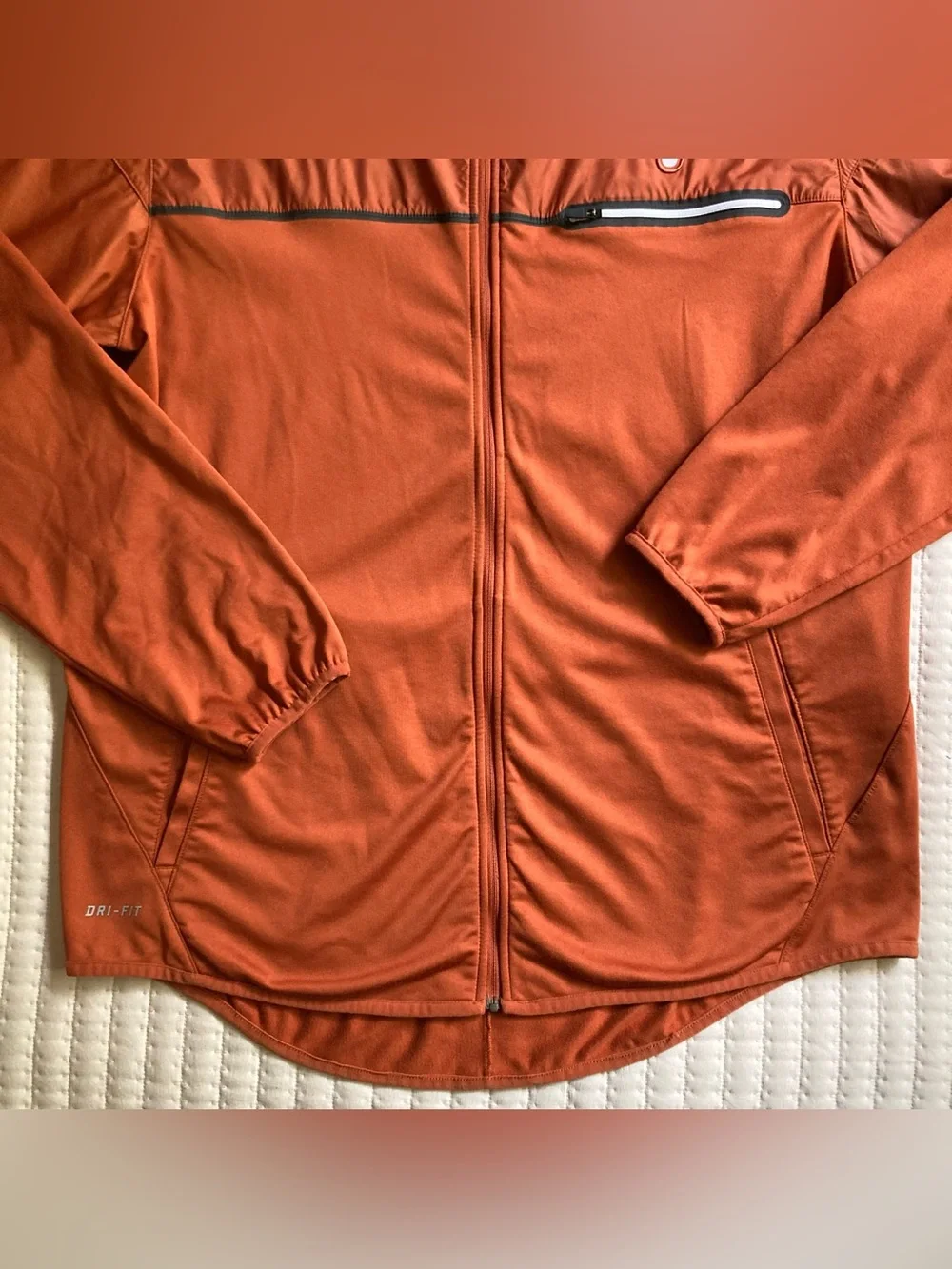 Texas Longhorns Nike Full Zip Jacket Men’s Large Orange Dri Fit 32887X-TX1